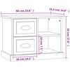vidaXL Table de chevet blanc 60x35,5x45 cm