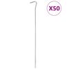 vidaXL Piquets de tente 50 pcs 30 cm &Oslash;5 mm acier galvanis&eacute;
