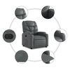 vidaXL Fauteuil inclinable électrique Gris Similicuir
