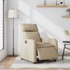 vidaXL Fauteuil inclinable &eacute;lectrique Cr&egrave;me Tissu