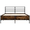vidaXL Cadre de lit sans matelas ch&ecirc;ne fum&eacute; 140x200 cm