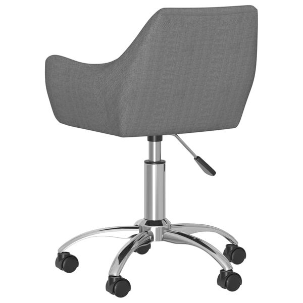 vidaXL Chaise pivotante de bureau Gris fonc&eacute; Tissu