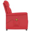 vidaXL Fauteuil de massage Rouge Similicuir