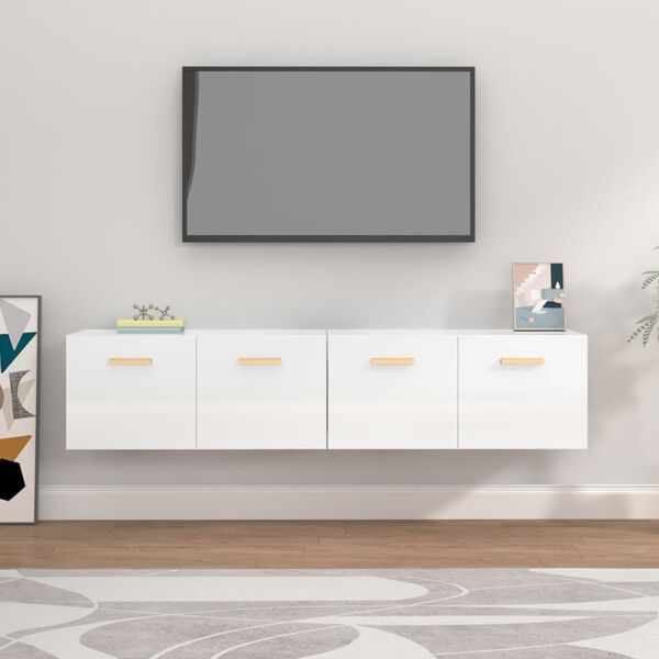 vidaXL Armoires murales 2 pcs Blanc brillant 80x35x36,5 cm
