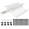 vidaXL Plateau de gestion de c&acirc;bles sous le bureau 2 pc Blanc