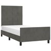 vidaXL Cadre de lit sans matelas gris fonc&eacute; 90x190 cm velours