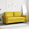 vidaXL Canap&eacute; &agrave; 2 places Jaune 140 cm Velours