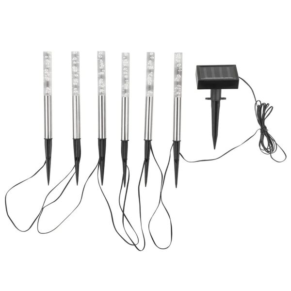 HI Lampes solaire LED &agrave; boules 6 pcs