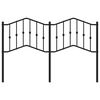 vidaXL T&ecirc;te de lit m&eacute;tal noir 140 cm