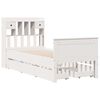 vidaXL Lit biblioth&egrave;que sans matelas blanc 90x200cm bois de pin massif