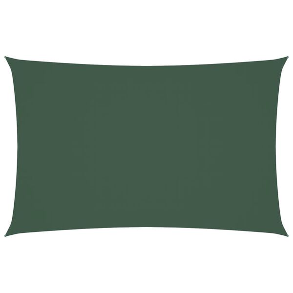 vidaXL Voile de parasol tissu oxford rectangulaire 2x5 m vert fonc&eacute;