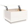 vidaXL Table basse Blanc 60x50x35 cm Bois massif de pin