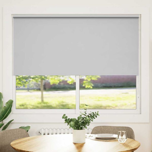 vidaXL Store enrouleur occultant 144,4 x 175 cm, largeur du tissu 140 cm, gris