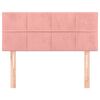 vidaXL Tête de lit Rose 90x5x78/88 cm Velours