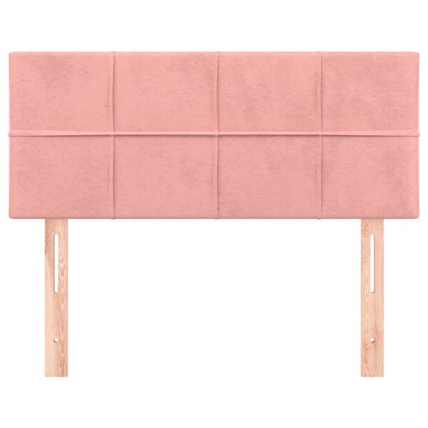 vidaXL Tête de lit Rose 90x5x78/88 cm Velours