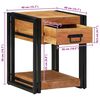 vidaXL Cabinet de chevet Marron 40 x 40 x 50 cm Bois d'acacia massif