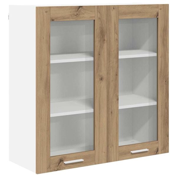 vidaXL Armoire suspendue avec stockage Ch&ecirc;ne artisanal 80 x 31 x 80 cm