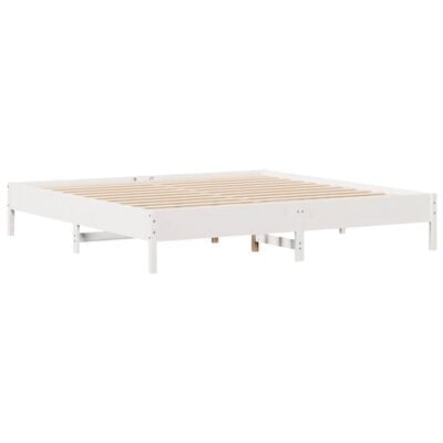 vidaXL Cadre de lit sans matelas blanc 180x200 cm bois massif de pin