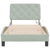 vidaXL Cadre de lit avec LED sans matelas gris clair 90x200 cm velours