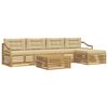 vidaXL Ensemble de canap&eacute;s d'ext&eacute;rieur 6 pc Blanc et Beige Polyester