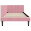 vidaXL Cadre de lit d'angle Rose 90 cm x 200 cm Velours