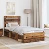 vidaXL Cadre de lit Bois ancien 90 x 200 cm Pin massif
