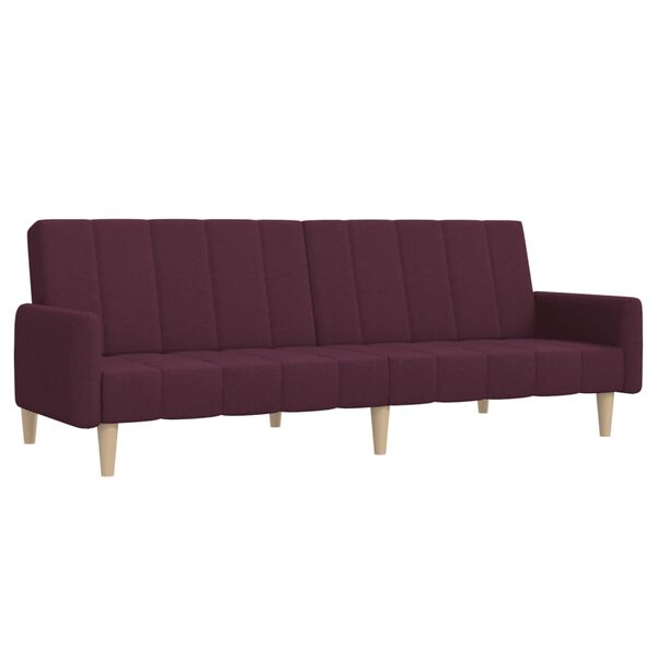 vidaXL Canap&eacute;-lit &agrave; 2 places Violet Tissu