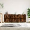 vidaXL Buffets 3 pcs ch&ecirc;ne fum&eacute; 60x35x70 cm bois d'ing&eacute;nierie