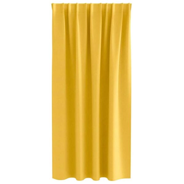 vidaXL Rideaux occultants avec anneaux 2 pcs Jaune moutarde