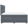 vidaXL Sommier &agrave; lattes de lit et matelas Gris fonc&eacute; 180x200cm Velours