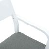 vidaXL Chaises à manger coussins 2 pcs blanc bois massif caoutchouc