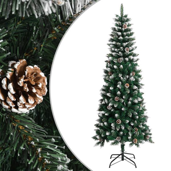 vidaXL Sapin de No&euml;l artificiel avec support Vert 240 cm PVC
