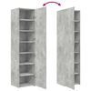 vidaXL Buffet haut gris b&eacute;ton 45x42,5x185 cm bois d'ing&eacute;nierie