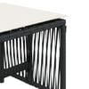 vidaXL Tabourets de jardin et coussins lot de 4 noir 41x41x36 cm rotin