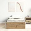 vidaXL Cadre de lit sans matelas ch&ecirc;ne artisanal 100x200 cm