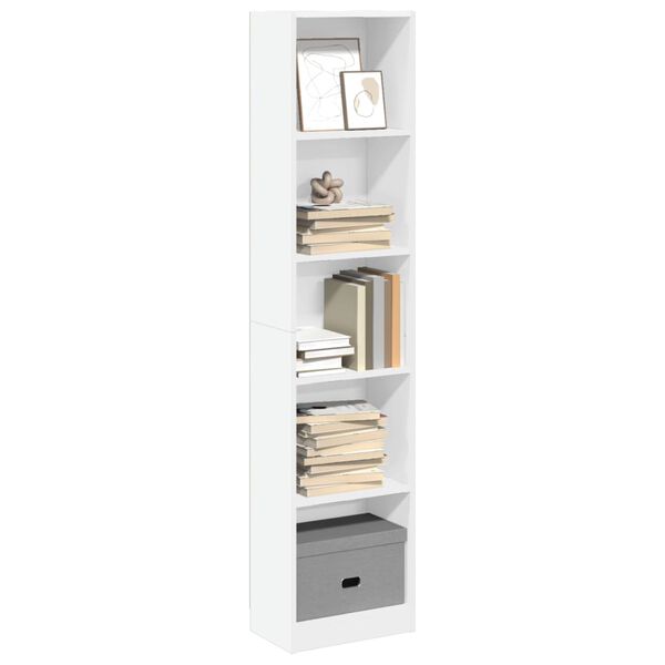 vidaXL Biblioth&egrave;que blanc 40x24x176 cm bois d'ing&eacute;nierie