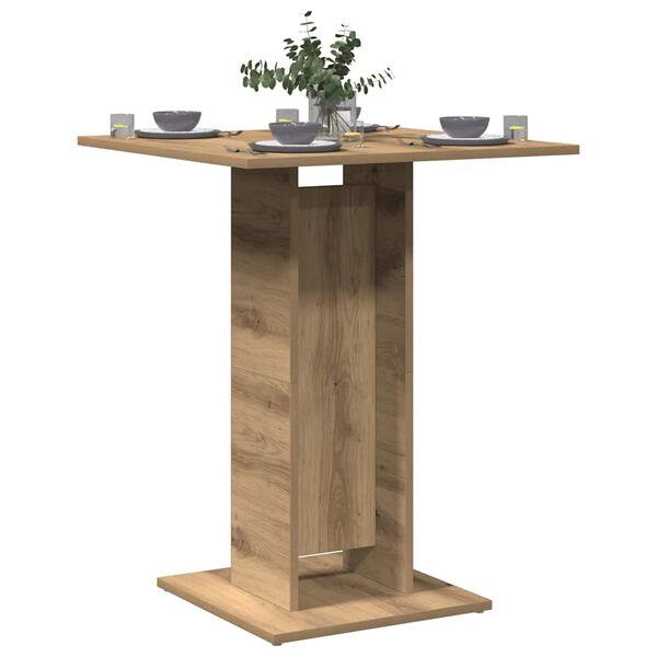 vidaXL Table de bistro chêne artisanal 60x60x75 cm bois d'ingénierie