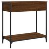 vidaXL Table console ch&ecirc;ne marron 75x34,5x75 cm bois d'ing&eacute;nierie