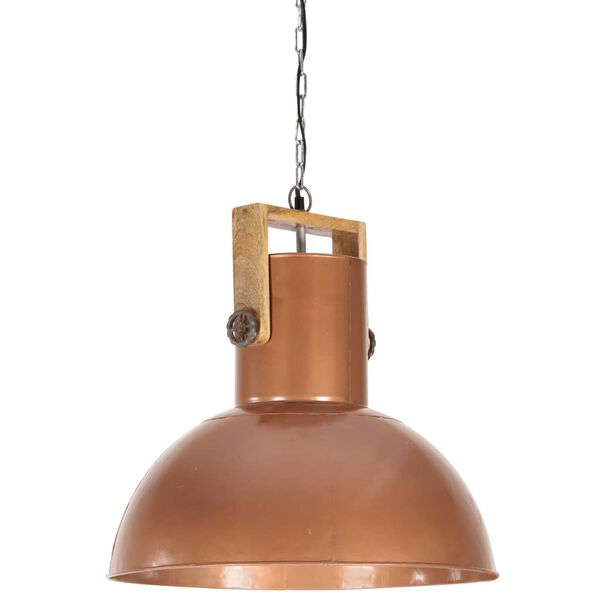 vidaXL Lampe suspendue industrielle 25 W Cuivre Rond Manguier 52cm E27