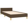 vidaXL Cadre de lit sans matelas marron fonc&eacute; 90x190 cm tissu