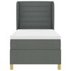 vidaXL Lit &agrave; ressorts avec matelas Gris fonc&eacute; 190 x 90 cm tissu