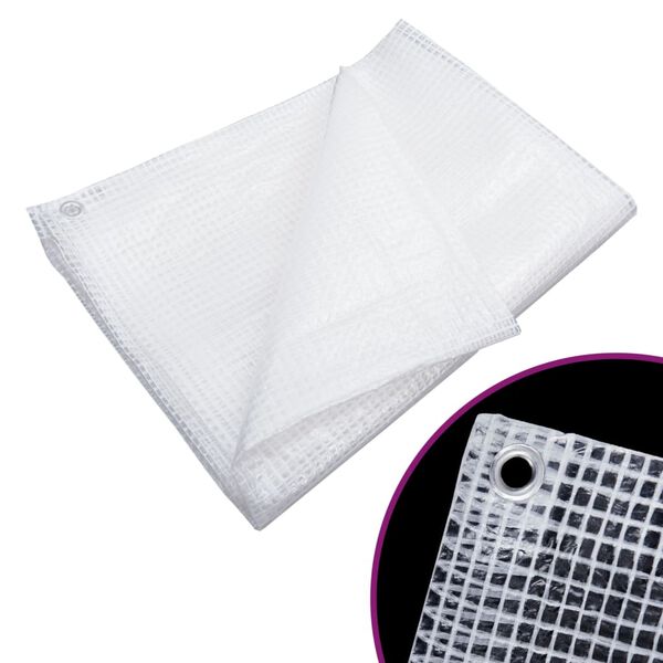 vidaXL B&acirc;che de gaze 140 g/m&sup2; 6x10 m Blanc