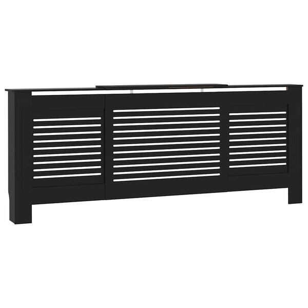 vidaXL Cache-radiateur MDF Noir 205 cm