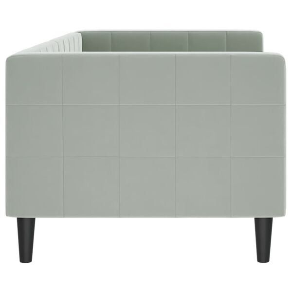 vidaXL Lit de repos sans matelas gris clair 80x200 cm velours