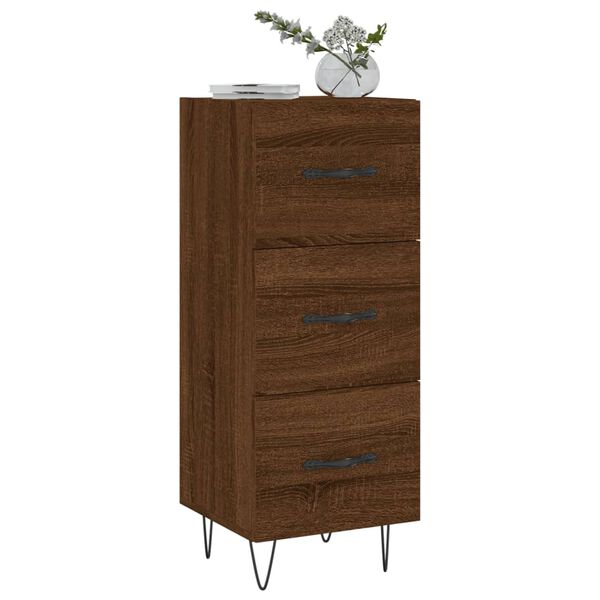 vidaXL Buffet Ch&ecirc;ne marron 34,5x34x90 cm Bois d'ing&eacute;nierie