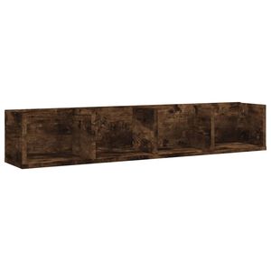 vidaXL &Eacute;tag&egrave;re murale &agrave; CD Ch&ecirc;ne fum&eacute; 100x18x18 cm Bois d'ing&eacute;nierie