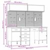 vidaXL Placard de travail 10 pcs Noir Bois d'ing&eacute;nierie et acier