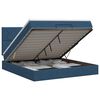 vidaXL Lit ottoman avec matelas Bleu 140 x 200 cm Tissu