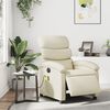 vidaXL Fauteuil de massage inclinable électrique crème similicuir