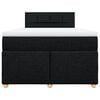 vidaXL Sommier &agrave; lattes de lit avec matelas Noir 120x200 cm Tissu